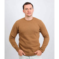 Men's Baby Camel Wool Crewneck Sweater – Midweight