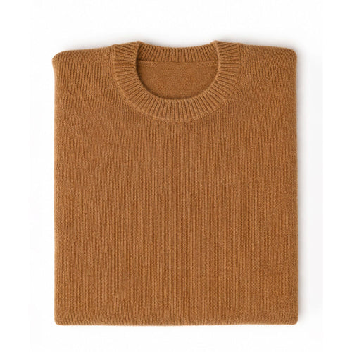 Men's Baby Camel Wool Crewneck Sweater – Midweight