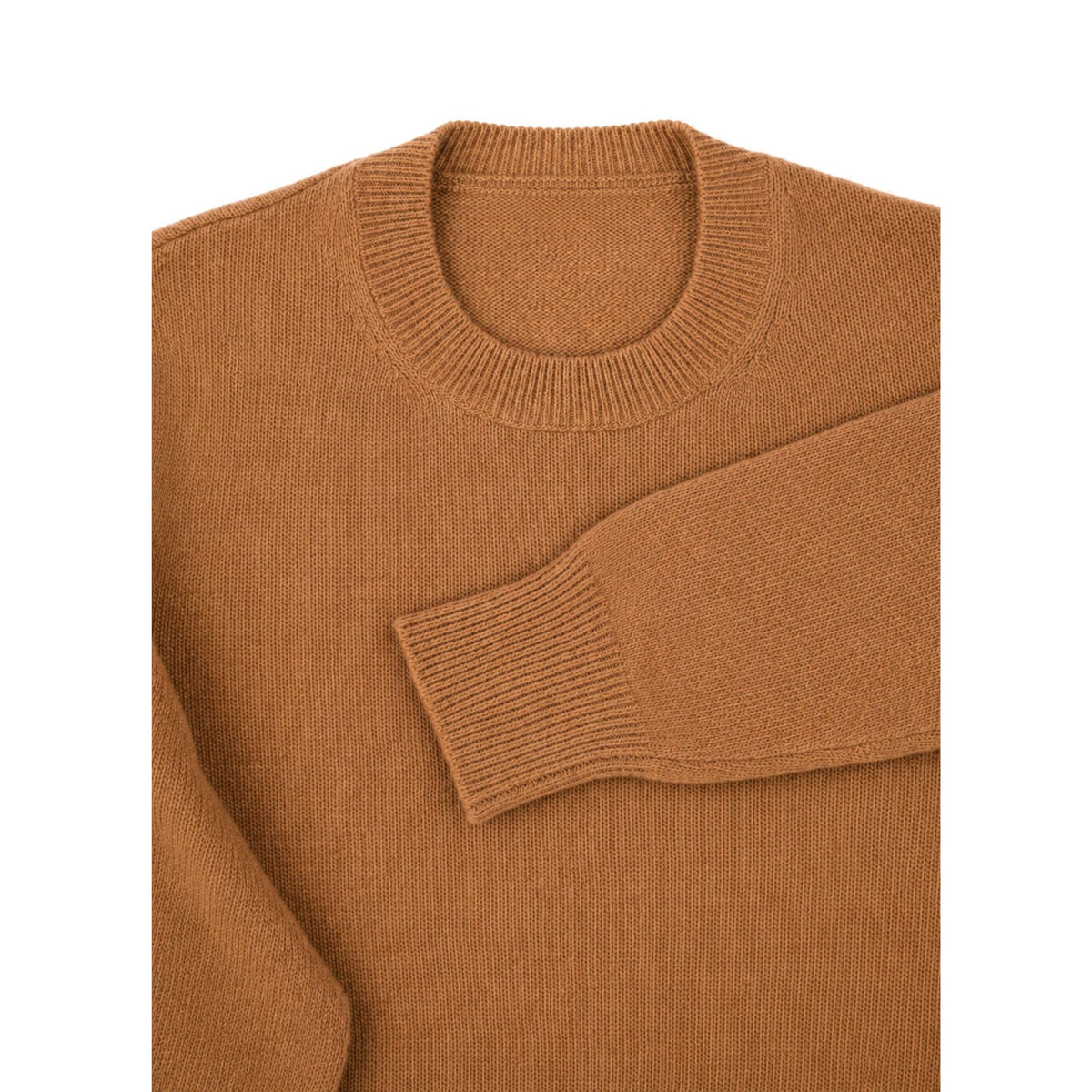 Men's Baby Camel Wool Crewneck Sweater – Midweight
