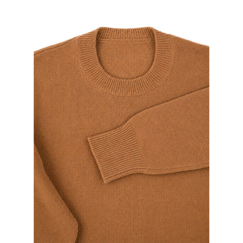 Men's Baby Camel Wool Crewneck Sweater – Midweight