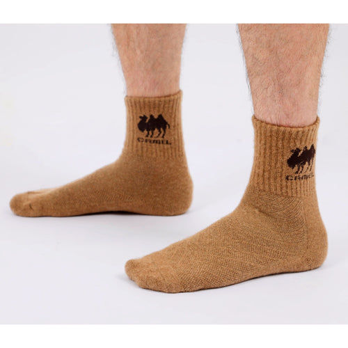 Camel Wool Crew Socks