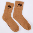 Camel Wool Crew Socks