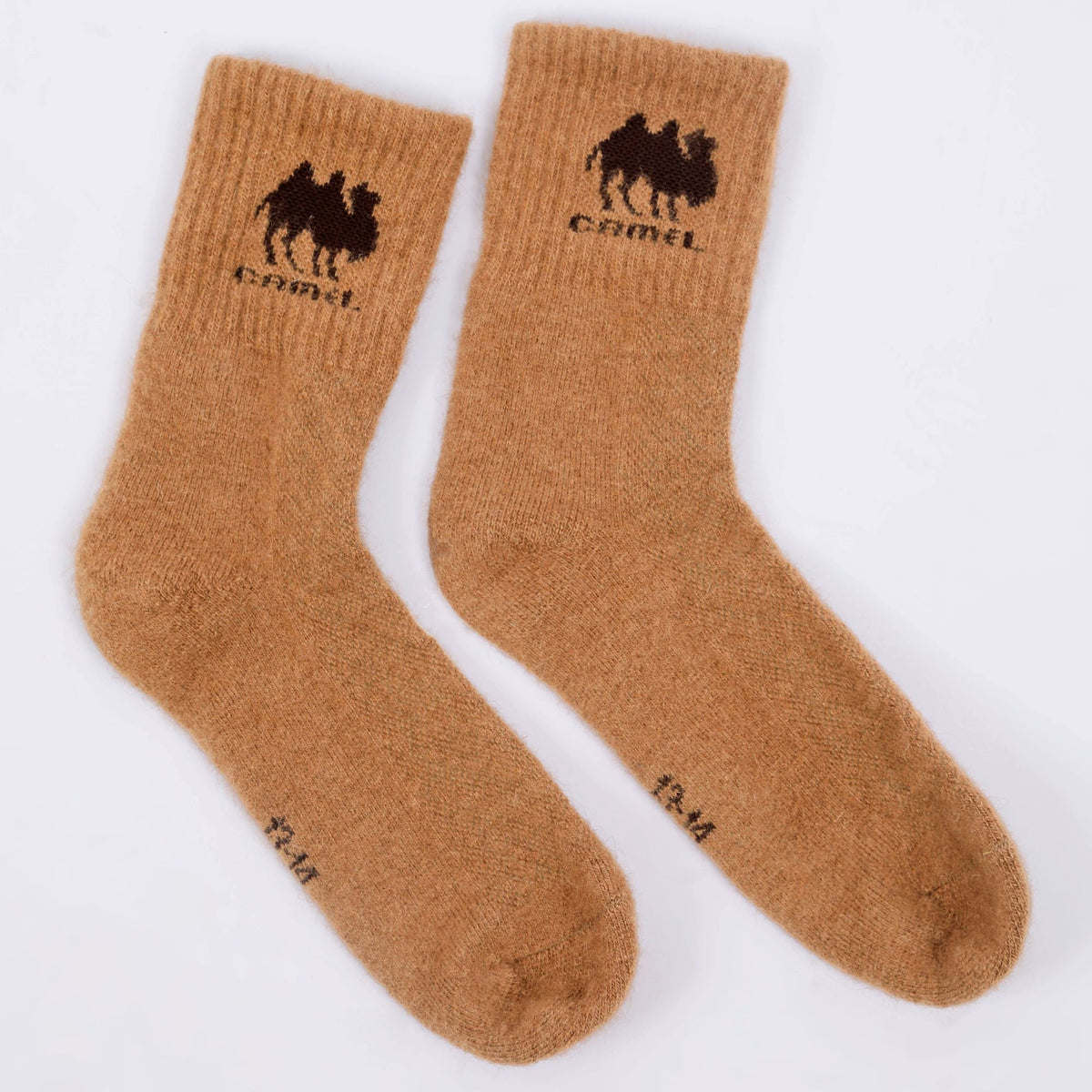 Camel Wool Crew Socks