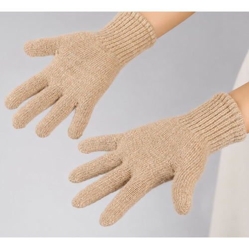 Women's Camel Wool Gloves