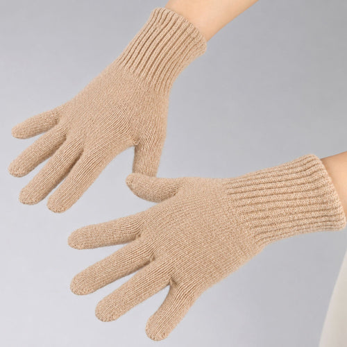 Women's Camel Wool Gloves