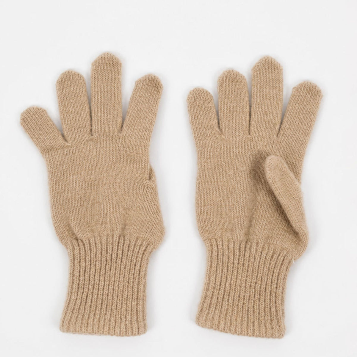 Women's Camel Wool Gloves
