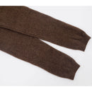 Seed-stitch knit detail on yak wool leggings